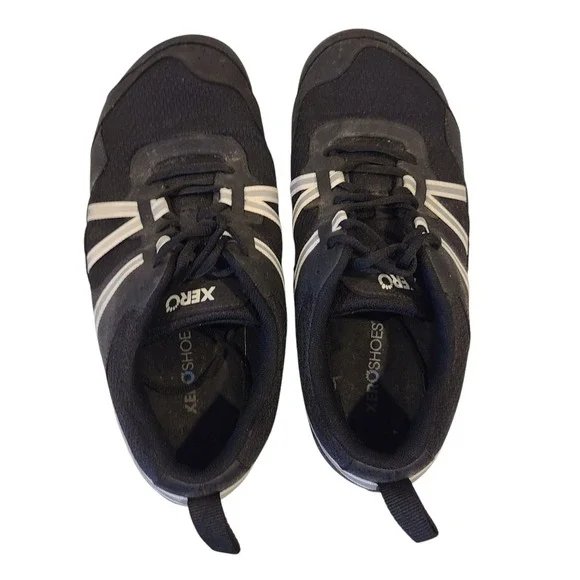 XERO Shoes Men's Size 11.5 Black White Prio Running Minimalist Barefoot Sneakers - Picture 4 of 9
